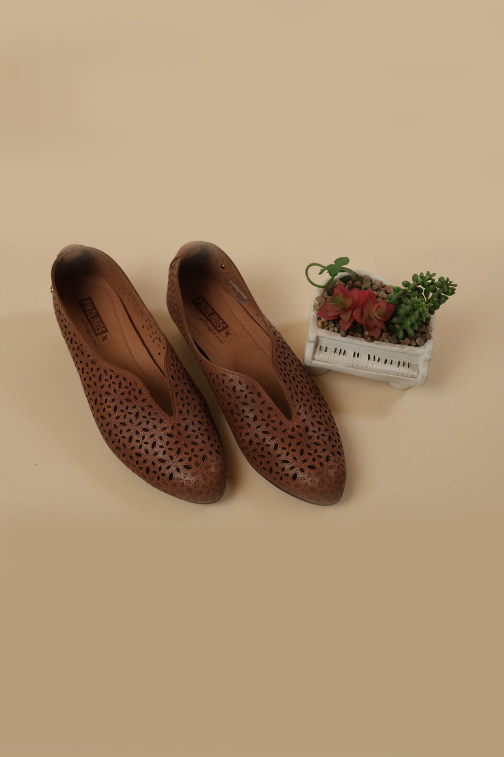 Pikolinos Perforated Leather Flats