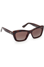Rectangular Dark Havana Women's Sunglasses
