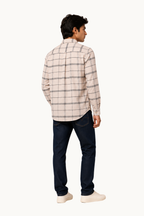 Off-White Minimalist Grid Print Long Sleeve Shirt