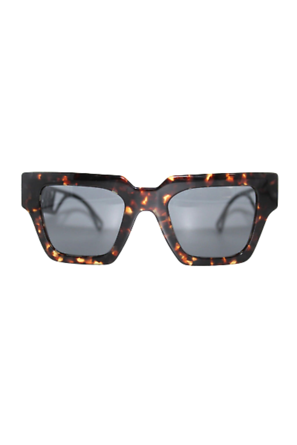 Versace Bold Geometric Tortoise Shell Sunglasses