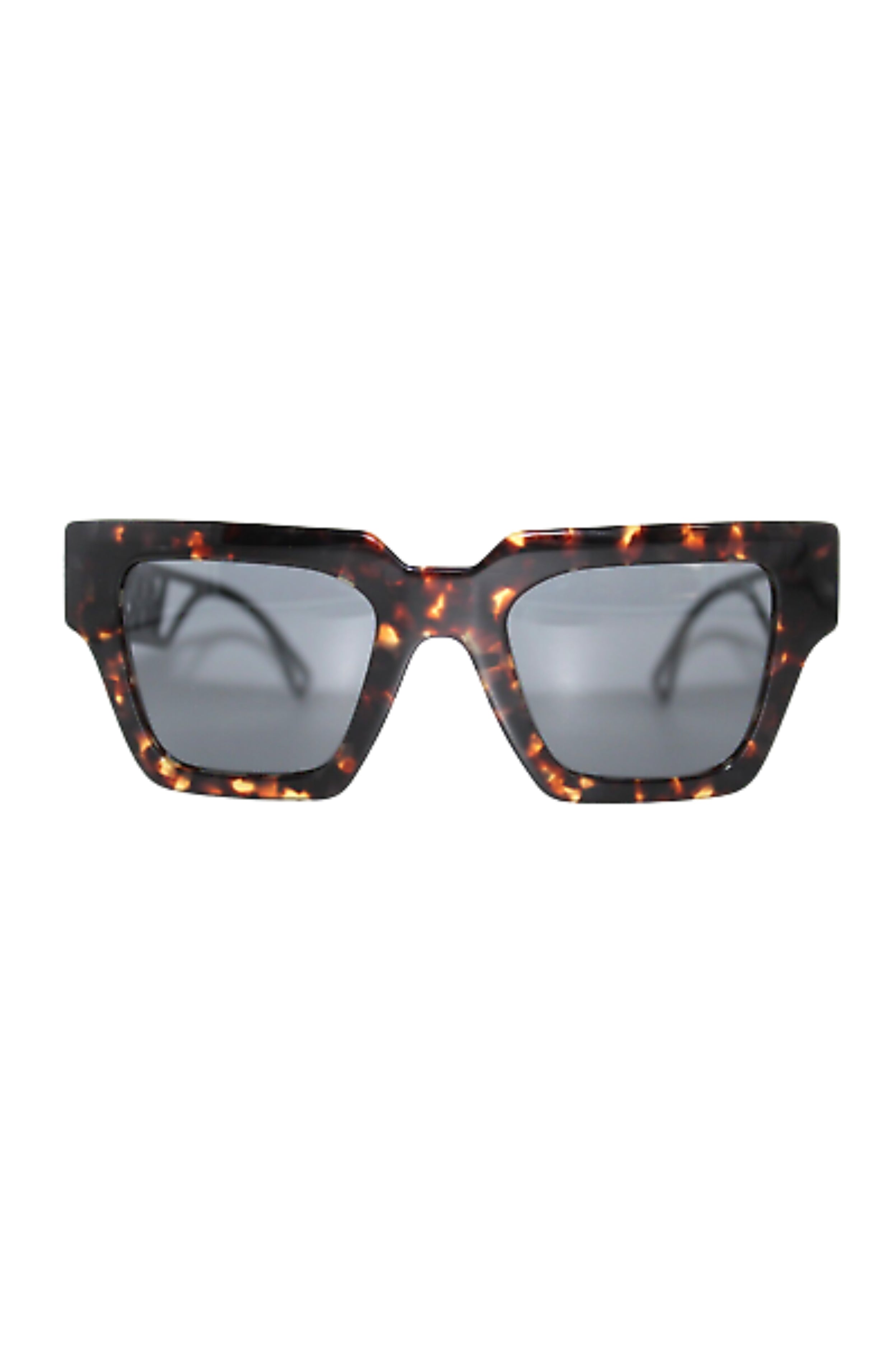 Versace Bold Geometric Tortoise Shell Sunglasses