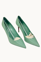 Kate 100 Patent Pumps Tiffany Blue Red Bottom