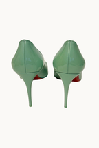 Kate 100 Patent Pumps Tiffany Blue Red Bottom