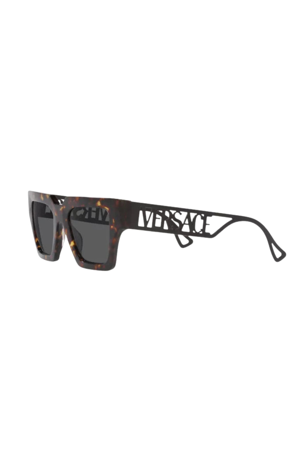 Versace Bold Geometric Tortoise Shell Sunglasses