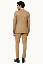 Men's Premium Tan Brown Slim-Fit Blazer