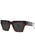 Versace Bold Geometric Tortoise Shell Sunglasses