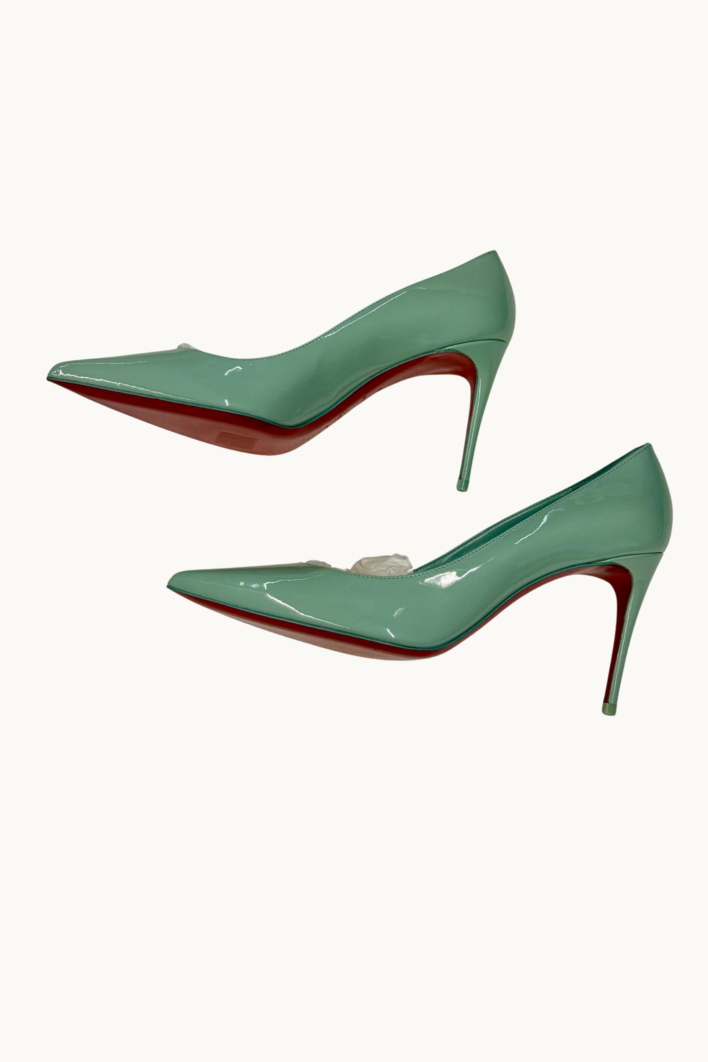 Kate 100 Patent Pumps Tiffany Blue Red Bottom