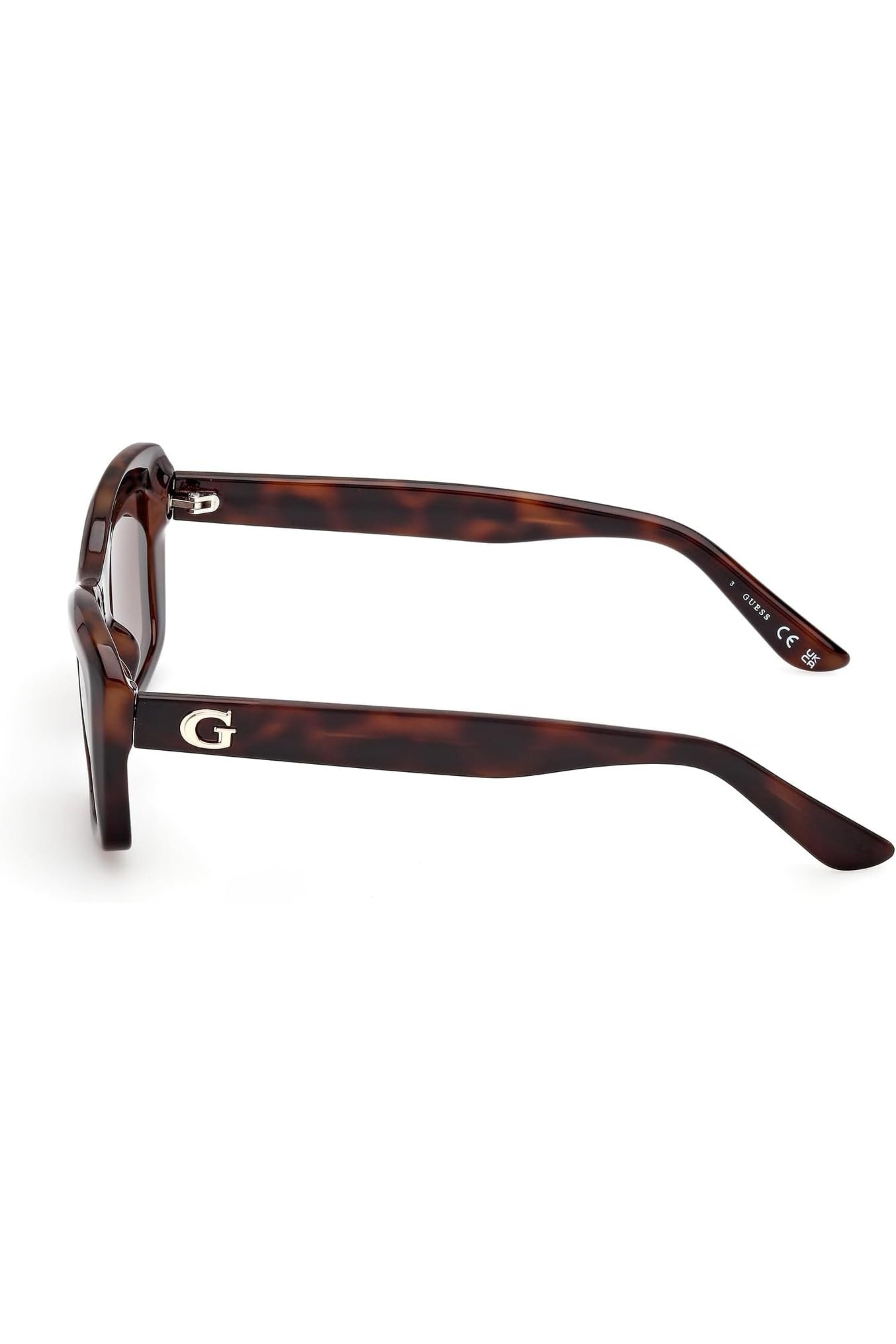 Rectangular Dark Havana Women's Sunglasses