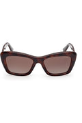 Rectangular Dark Havana Women's Sunglasses