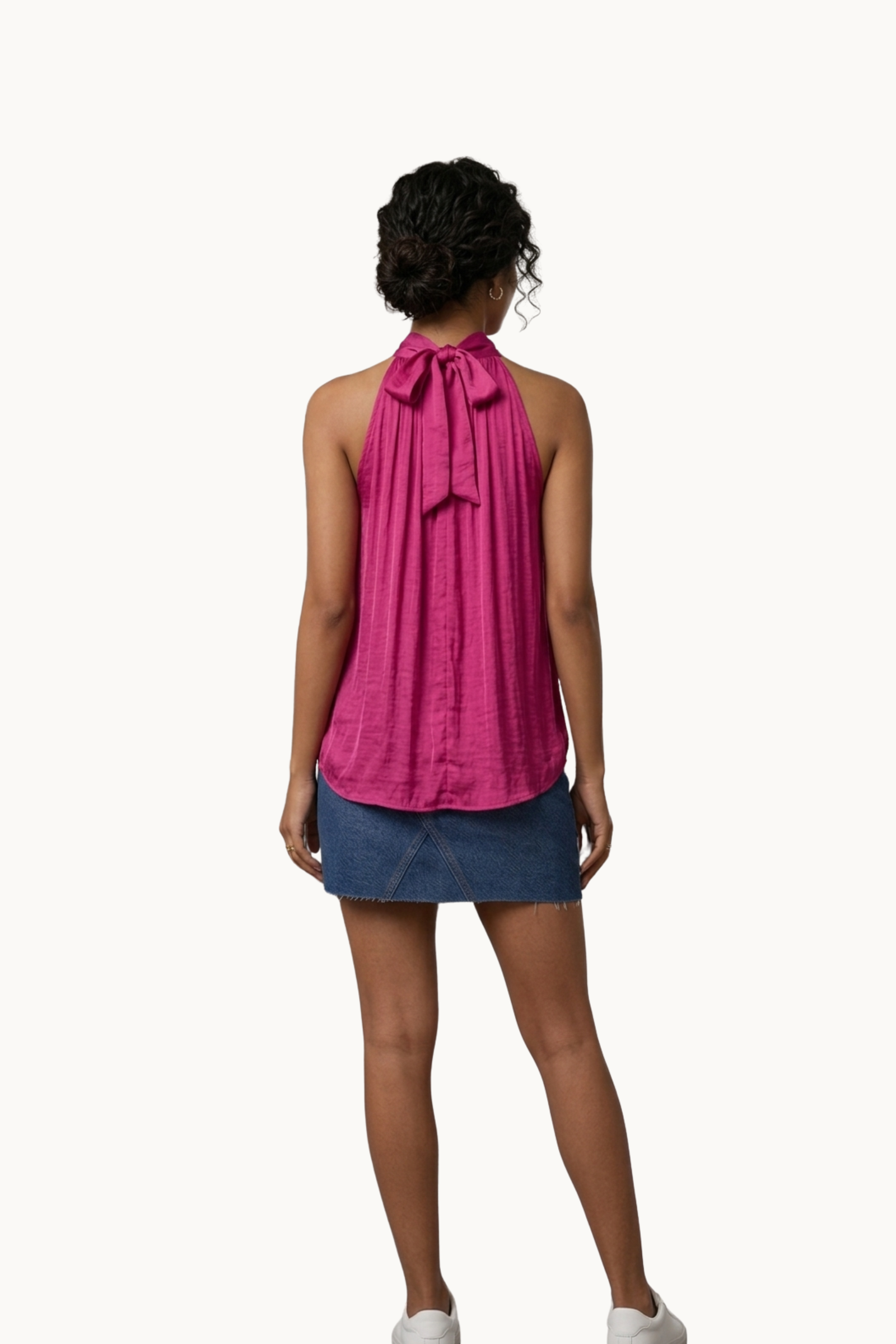 Magenta Breeze Halter Neck Top
