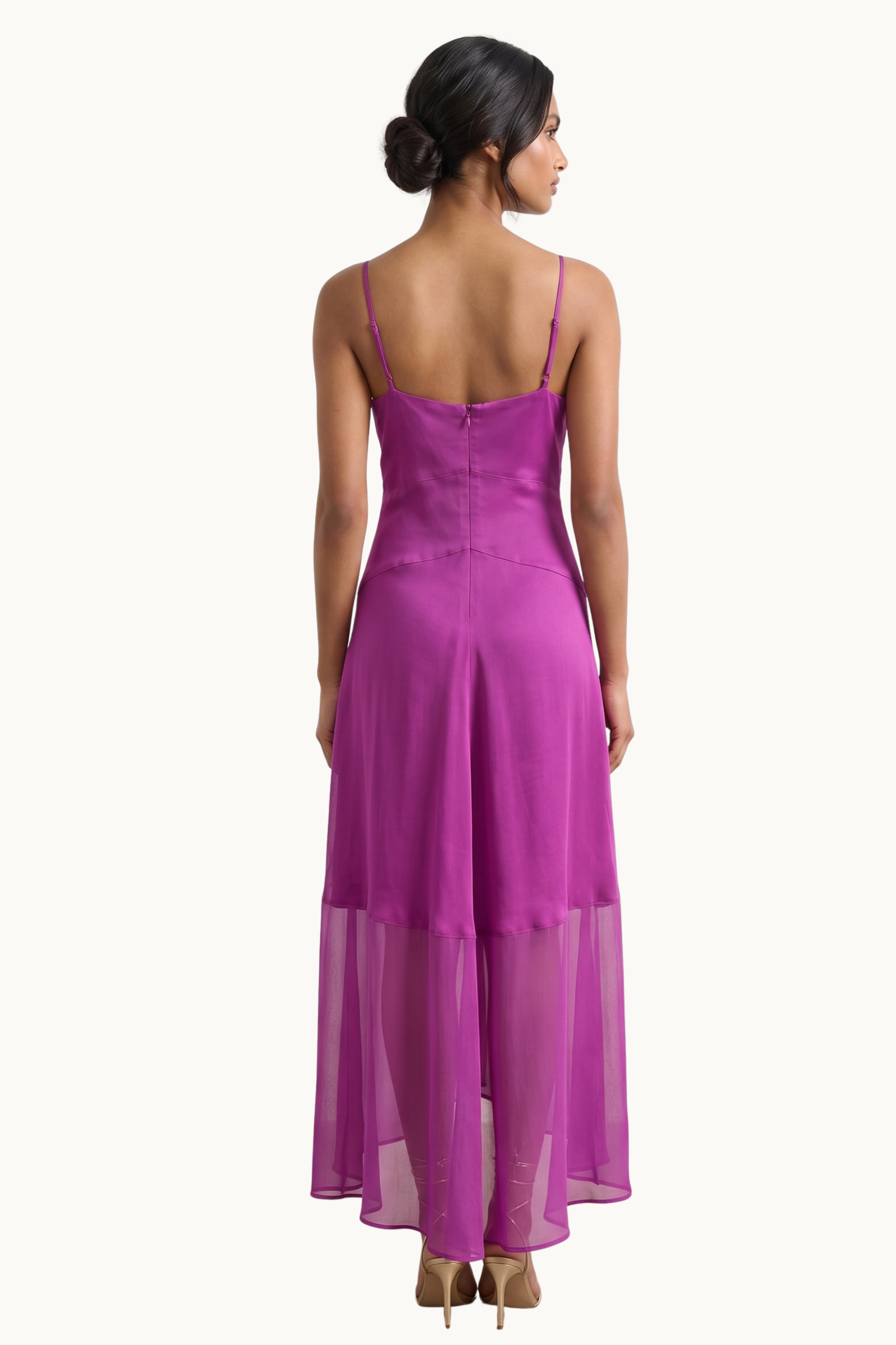 Magenta Magic Strappy Midi Dress