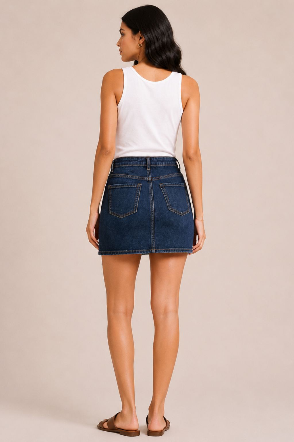 Dark Indigo Jean Mini Skirt