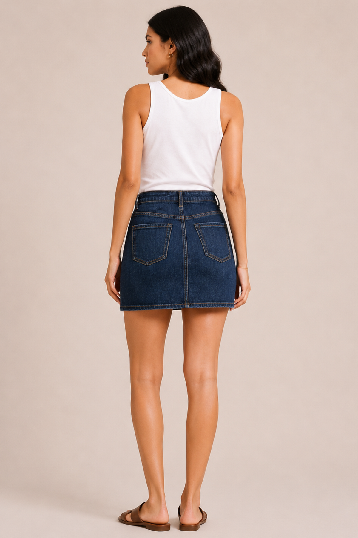 Dark Indigo Jean Mini Skirt
