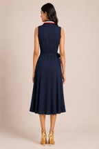 Deep Green Long-Sleeve Satin Dress