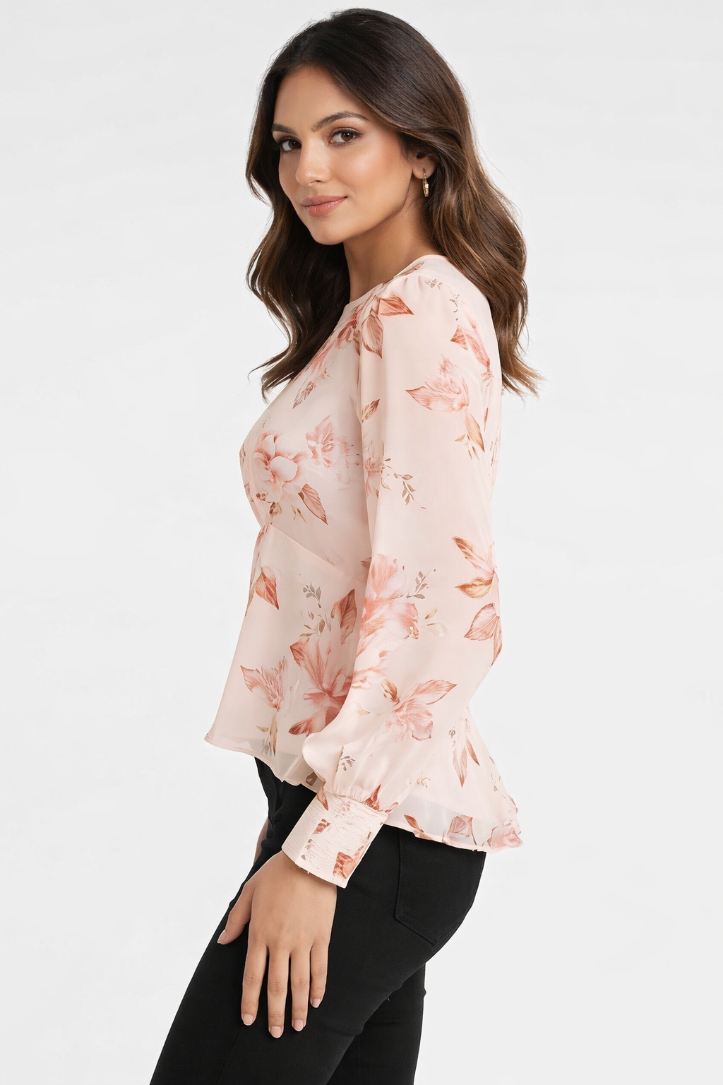 Blush Bloom Peplum Top
