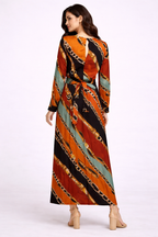 Royal Baroque Chain Maxi Dress