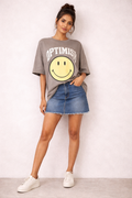 Happy Vibes Oversized Tee