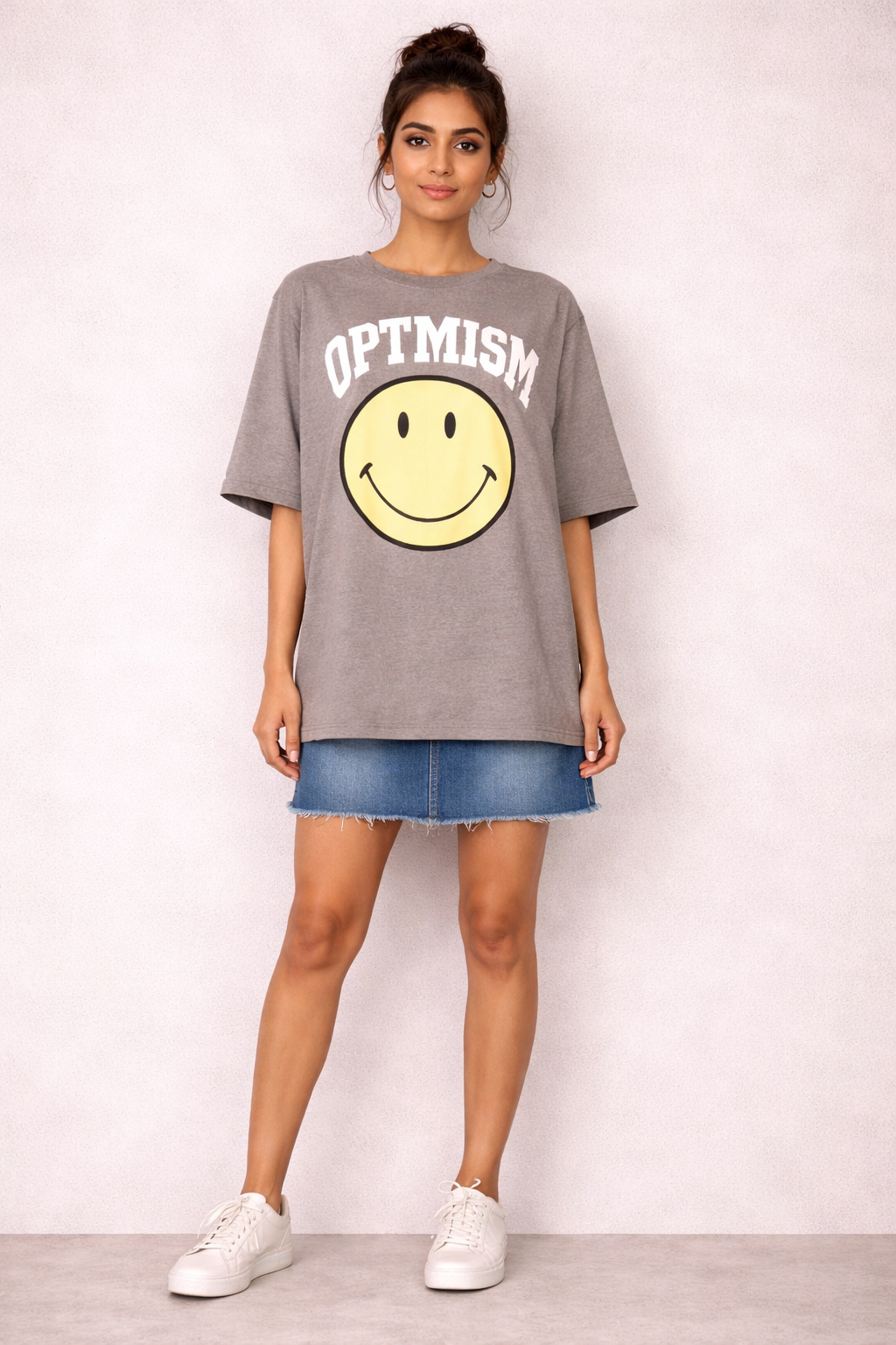 Happy Vibes Oversized Tee