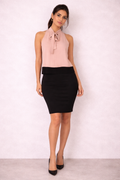Sleek Tie-Neck Statement Top