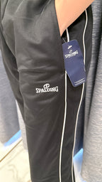 Black Straight-Leg Track Pants