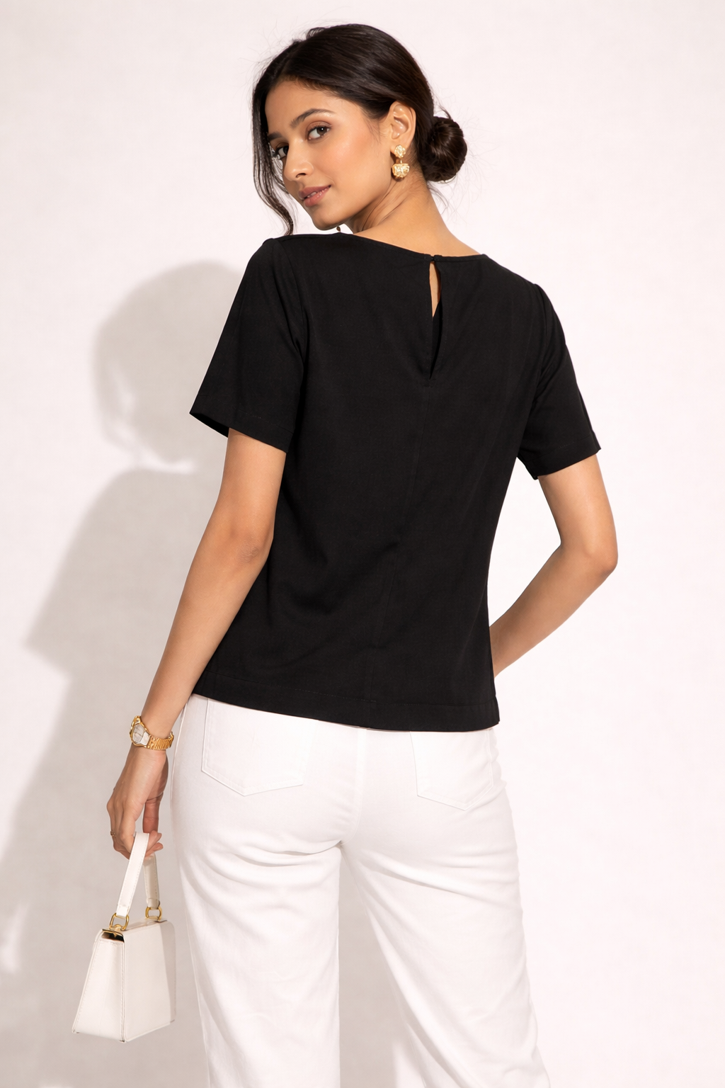 Midnight Floral Bloom Embellished Tee