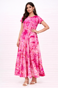 Pink Fusion Flare Ankle-Length Gown