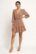 Autumn Bloom Smocked Mini Dress