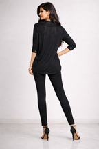 Midnight Sparkle Sequin-Panel Shrug