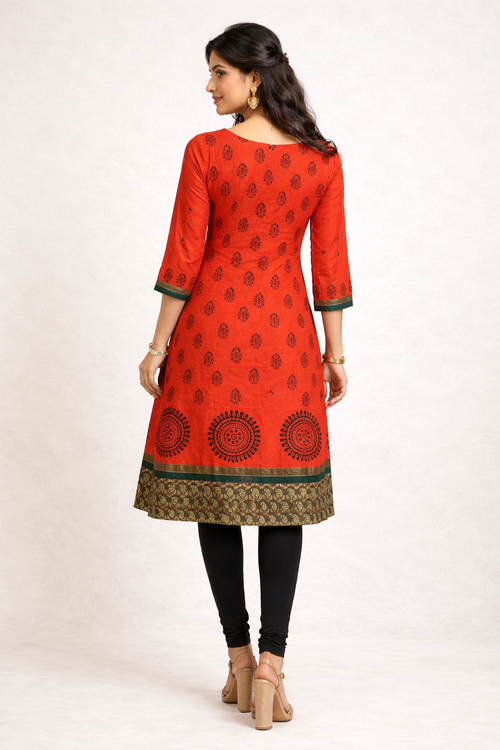 Autumn Spice Traditional Flared Kurta