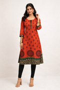 Autumn Spice Traditional Flared Kurta