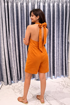 Sun-Kissed Orange Power Playsuit