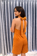 Sun-Kissed Orange Power Playsuit
