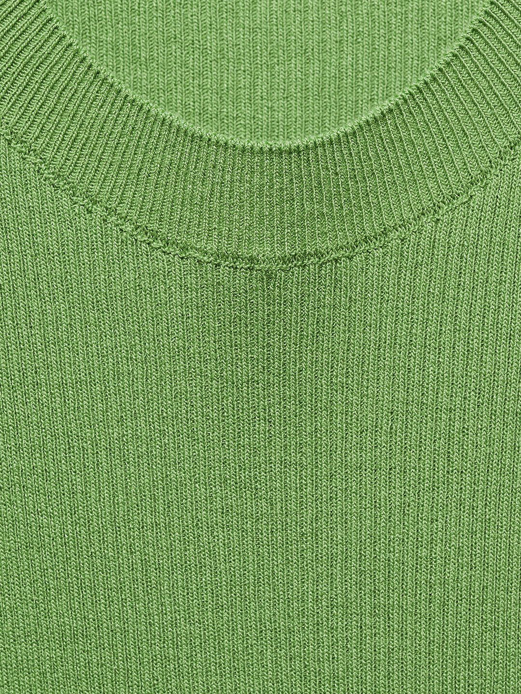 Vibrant Sage Green Ribbed Halter Knit Top