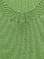 Vibrant Sage Green Ribbed Halter Knit Top