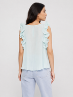 Soft Pleated Frill Detail Blouse