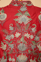 Red Kashmiri Hand-Embroidered Jacket
