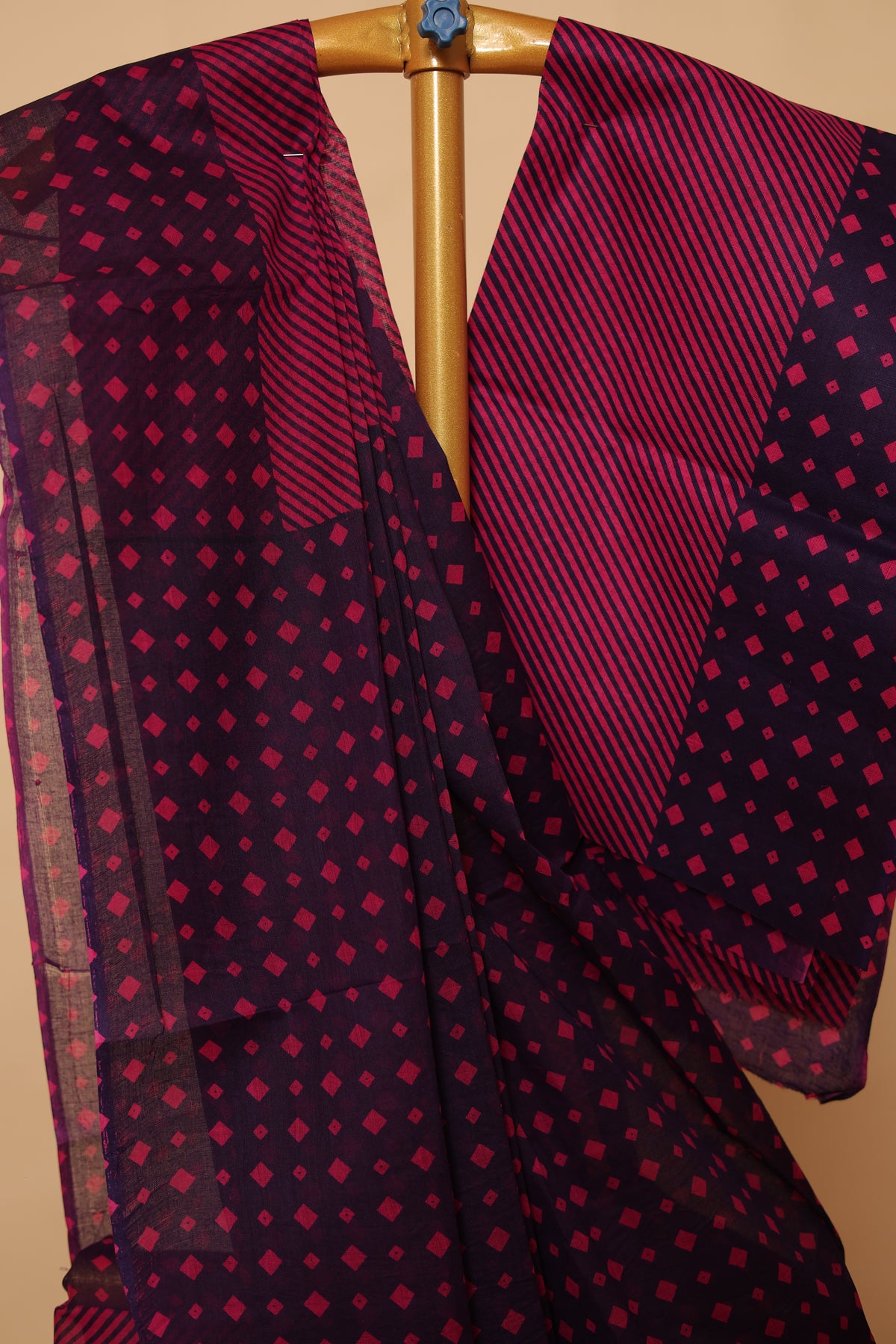 Pure Cotton Saree with Geometric Print