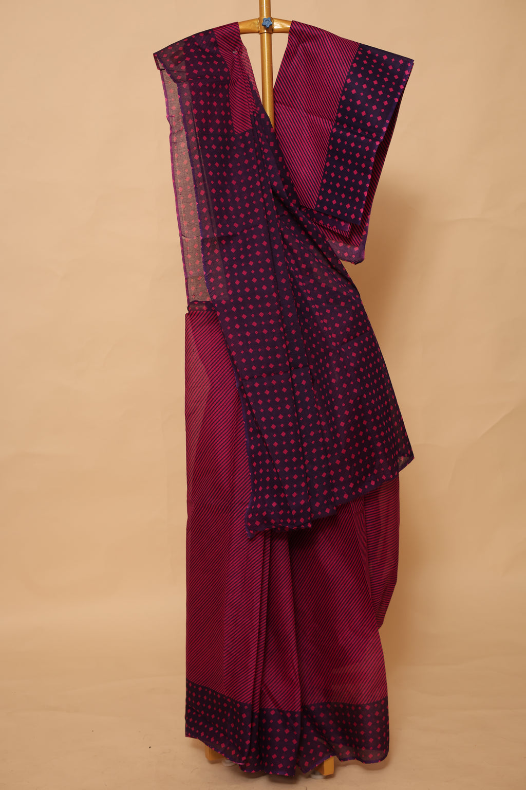 Pure Cotton Saree with Geometric Print