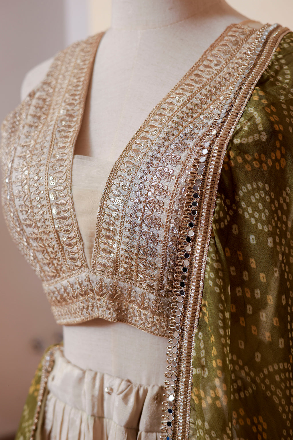 Olive Noor Lehenga Set