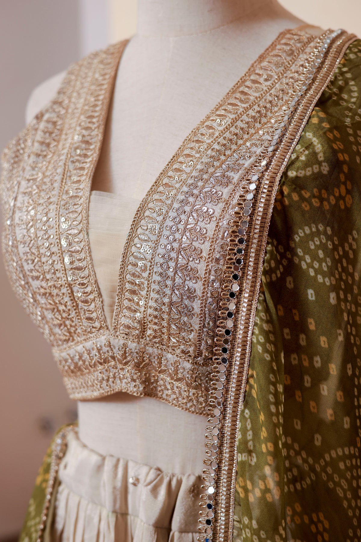 Olive Noor Lehenga Set