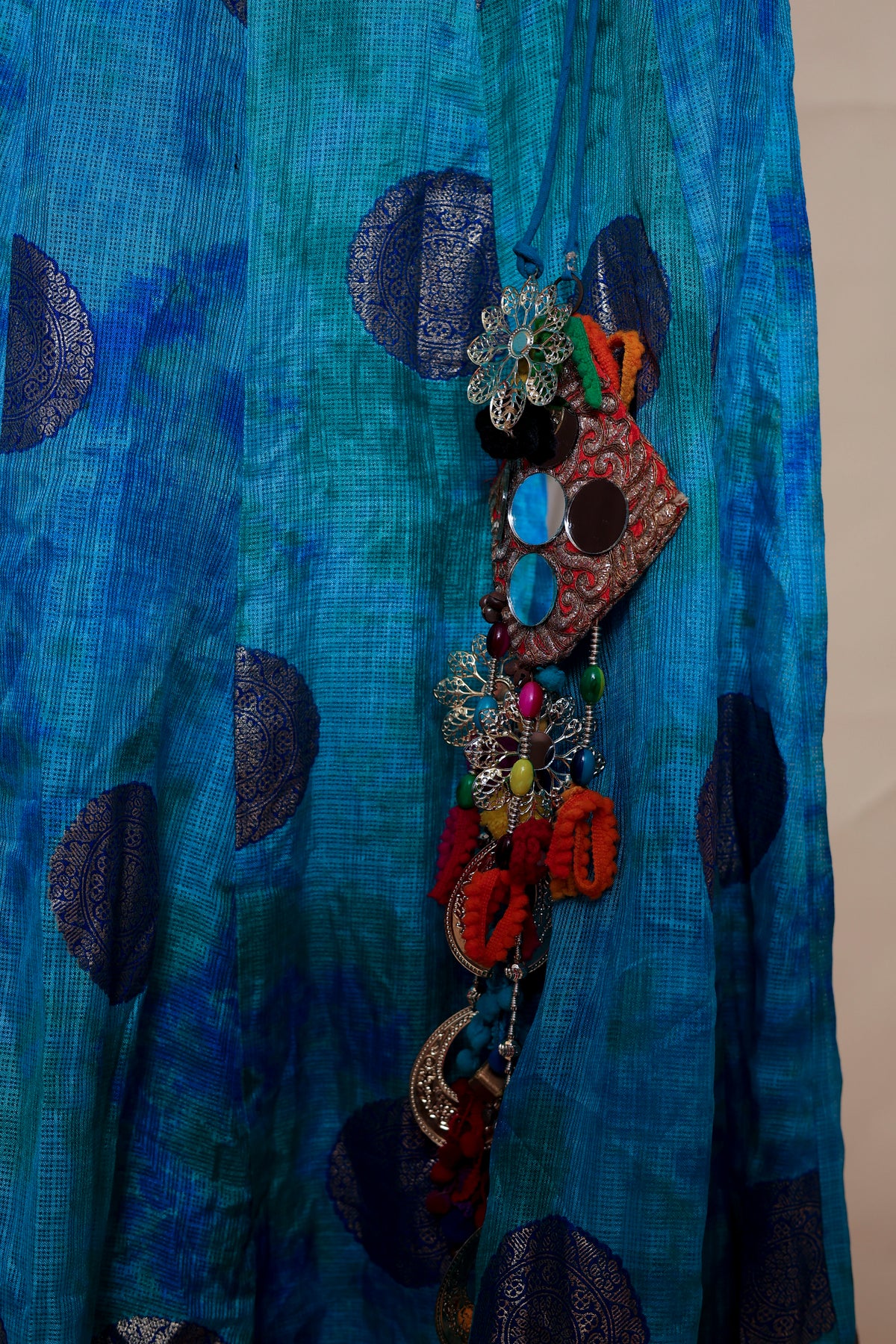Turquoise & Yellow Chaniya Choli