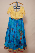 Turquoise & Yellow Chaniya Choli