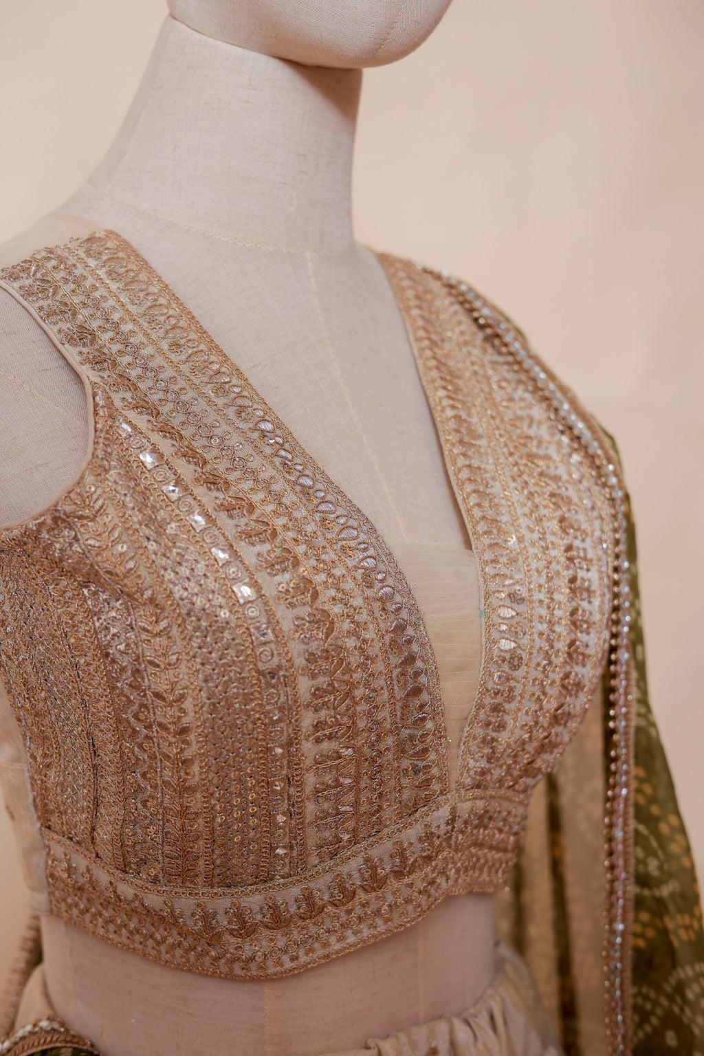Olive Noor Lehenga Set