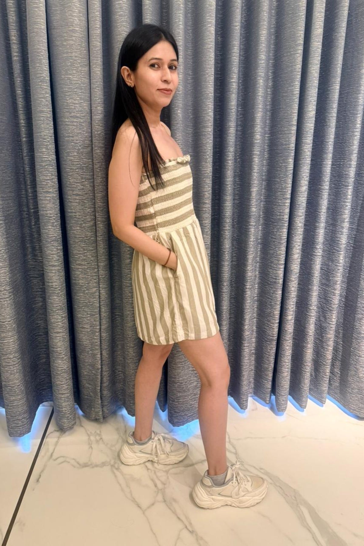 Sandy Stripe Tube Jumpsuit