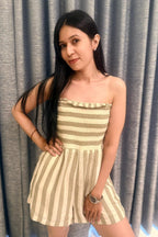 Sandy Stripe Tube Jumpsuit