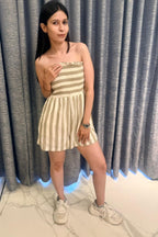 Sandy Stripe Tube Jumpsuit