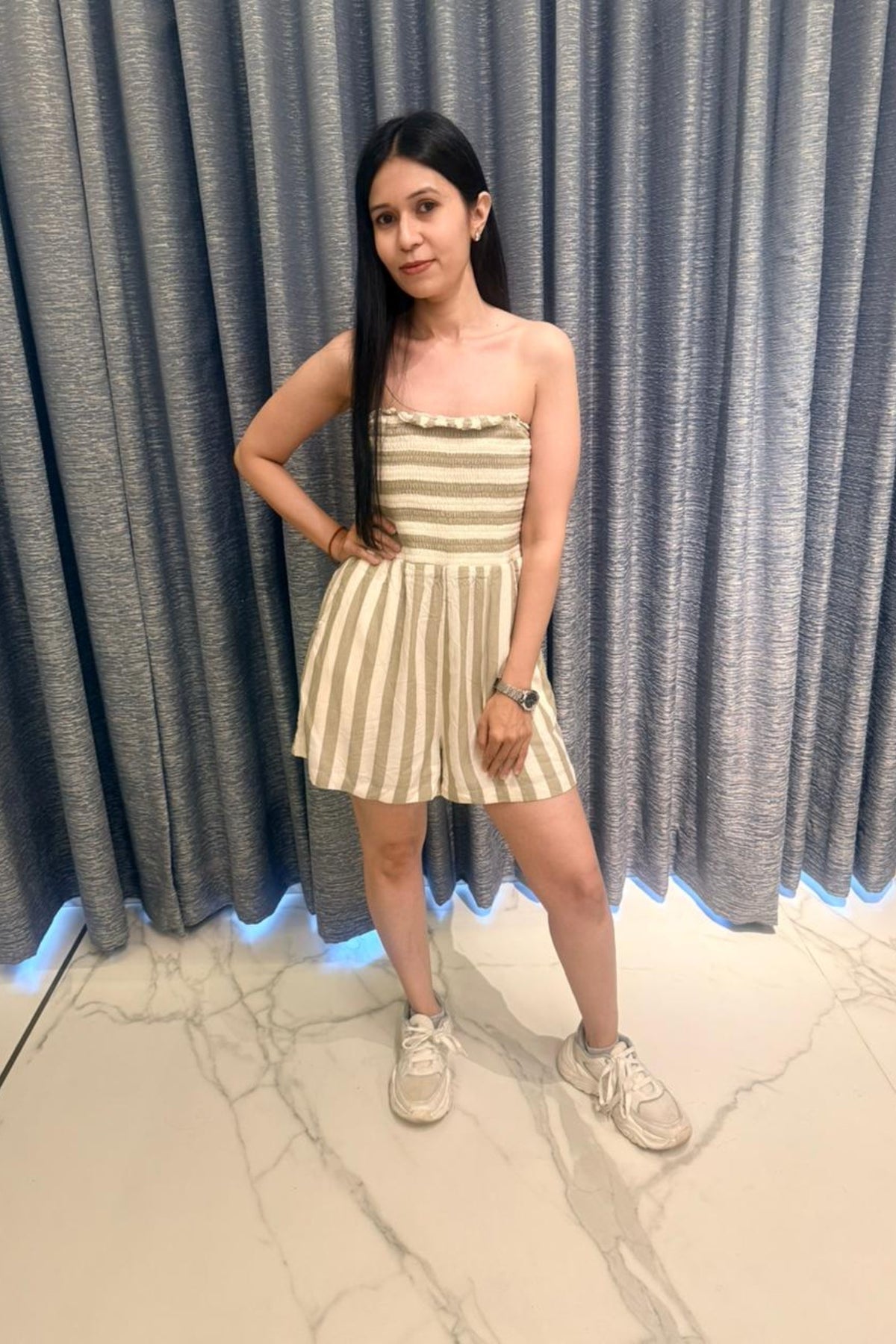 Sandy Stripe Tube Jumpsuit