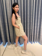 Sandy Stripe Tube Jumpsuit