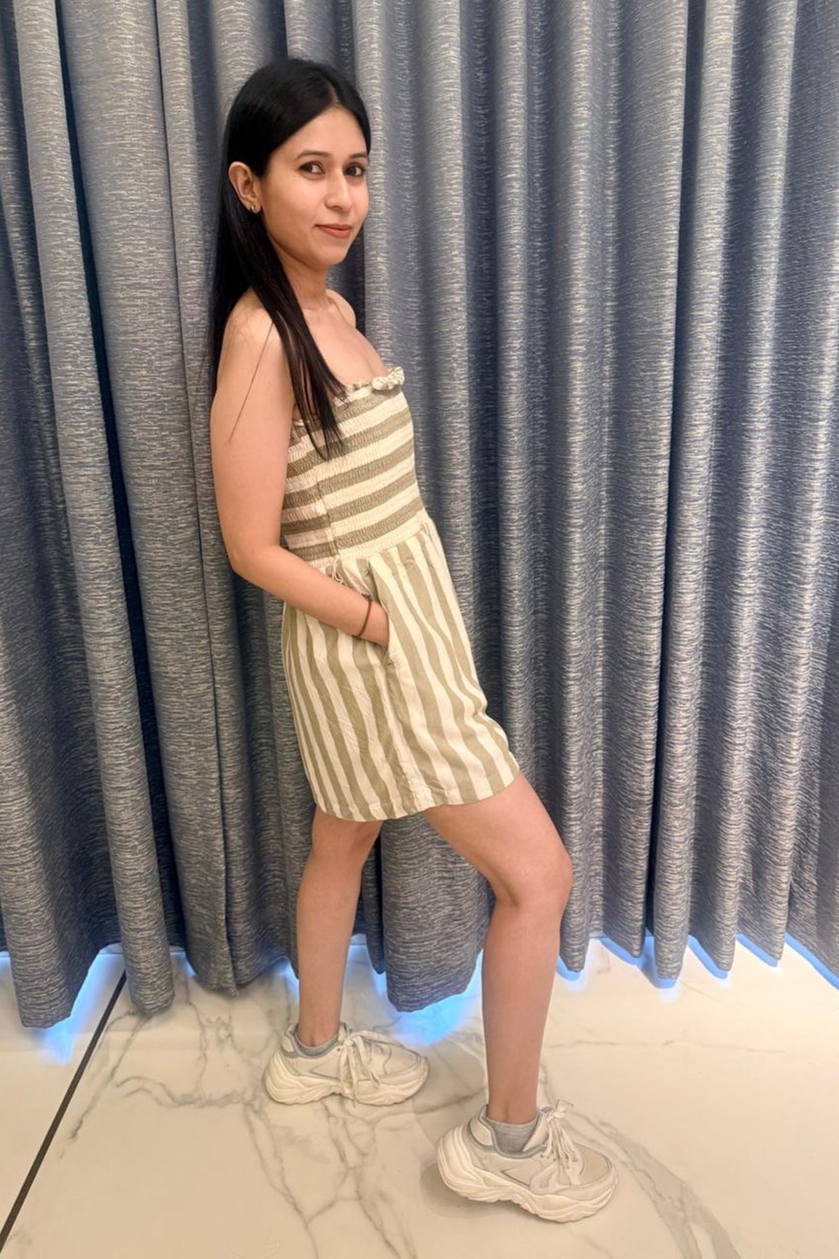 Sandy Stripe Tube Jumpsuit