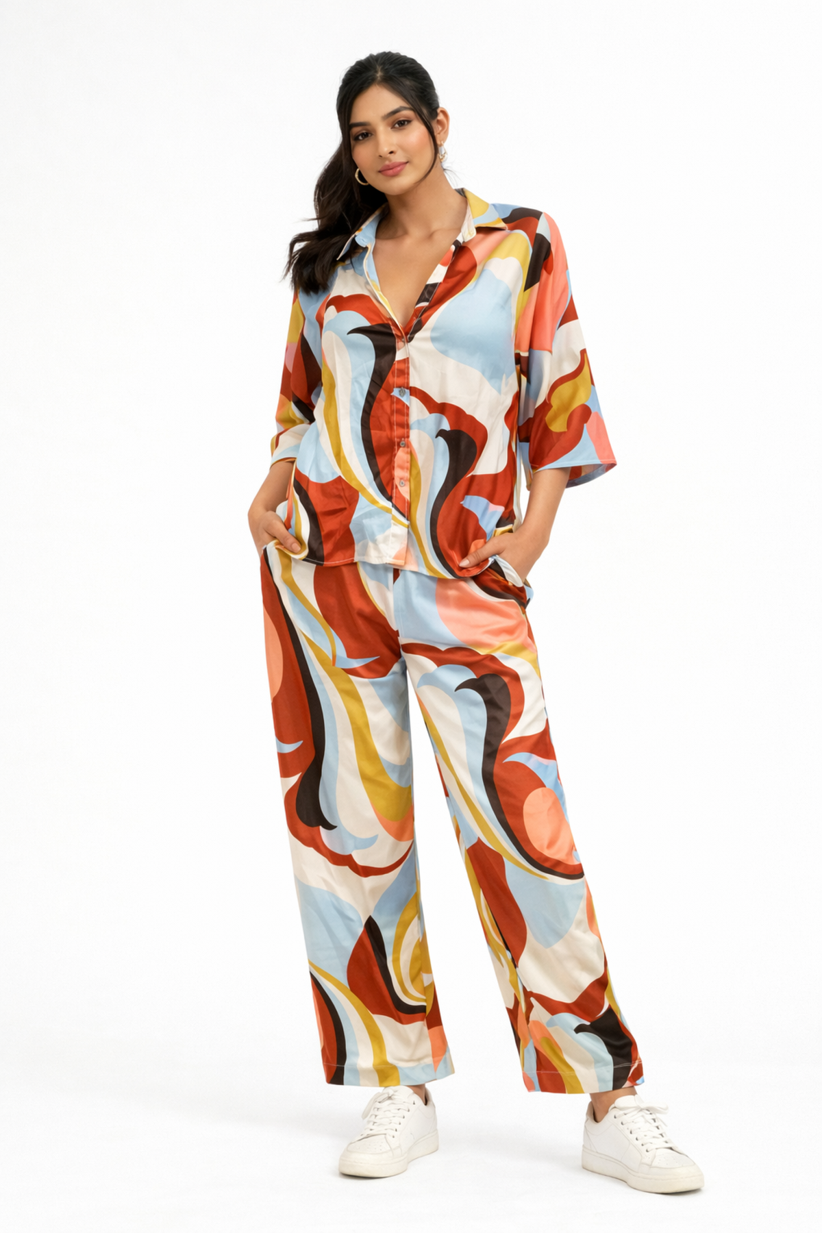Vibrant Psychedelic Print Co-ord Set